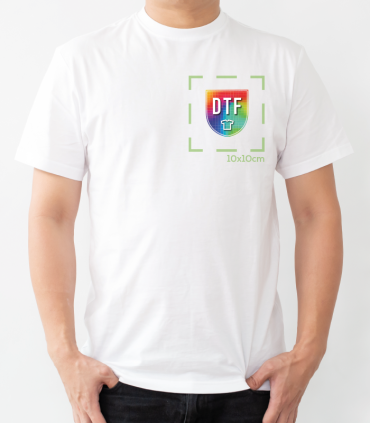 Logo Textile DTF Cœur 10x10 cm Personnalisé | Création en Ligne